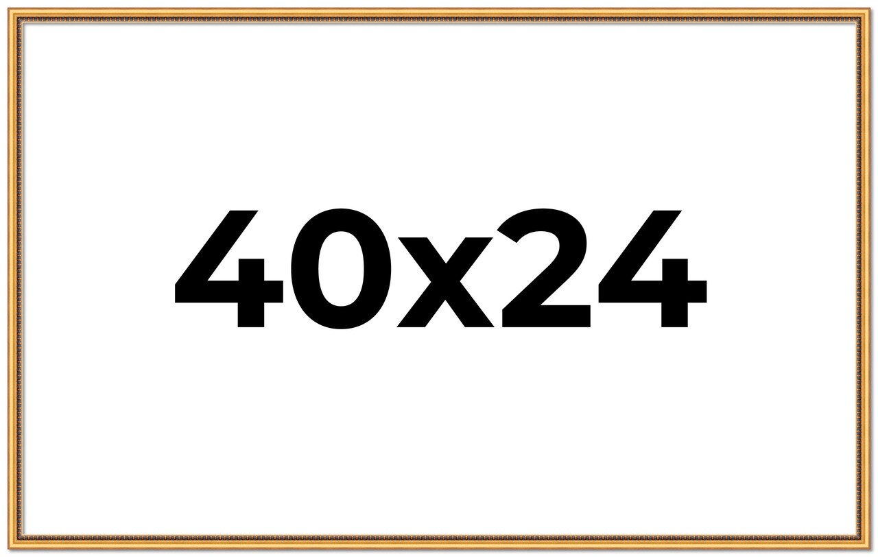 40x24 Classic Modern Gold Picture Frame - UV Acrylic, Foam Board Backing, Hanging Hardware